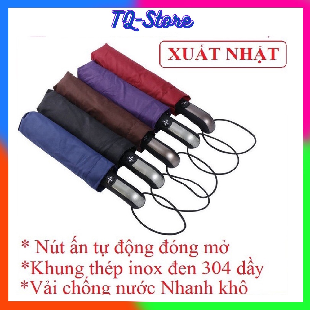 Ô Dù Che Mưa Nắng Đóng Mở Tự Động Bằng Nút Bấm Vải Dù Cao Cấp 104cm, Hàng Xuất Nhật Dư⚜️FREESHIP⚜️