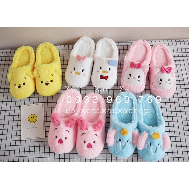 dép bông hoạt hình disney tsum tsum pooh