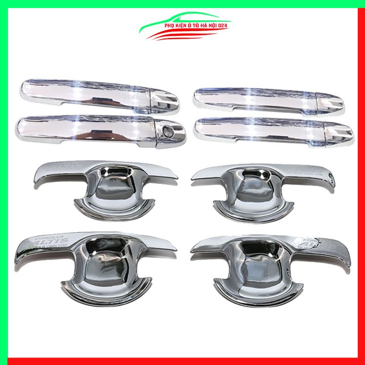 Ốp tay hõm mạ crom Altis 2008- 2013 sáng bóng chống trầy bảo vệ cửa xe ô tô