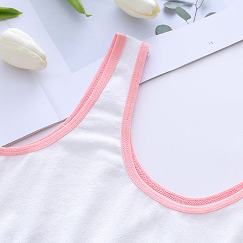 Áo Ngực Dây Bản Rộng Bằng Cotton In Họa Tiết Voi Hoạt Hình Màu Kẹo Phong Cách Nhật Bản Cho Nữ Sinh