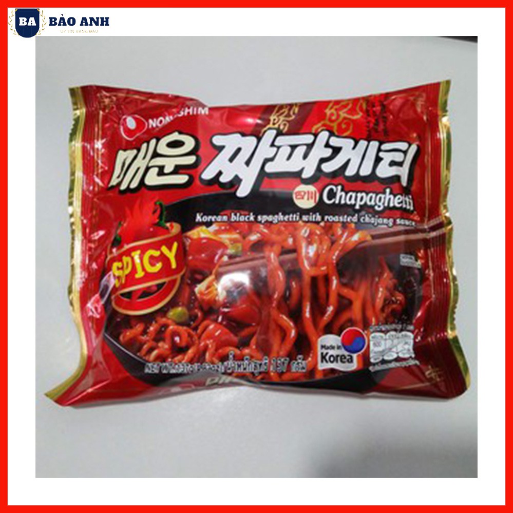 Mì trộn tương đen vị cay Nongsing Hàn Quốc Loại Ngon Loại Ngon - BẢO ANH