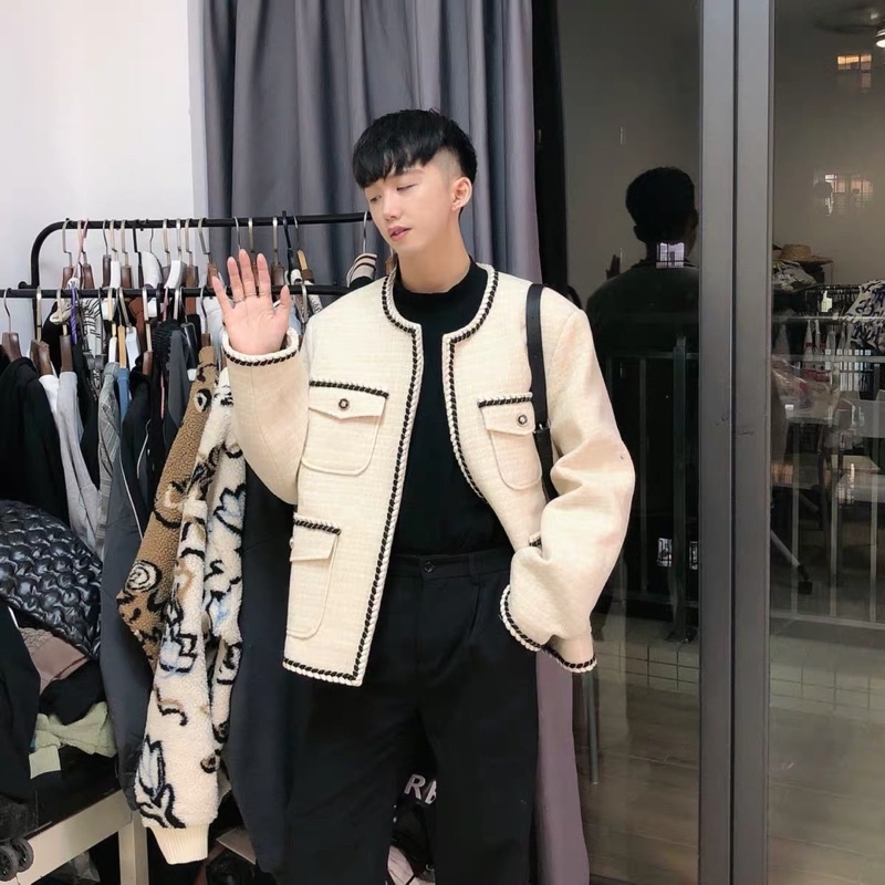 ÁO KHOÁC DẠ TWEED NAM PHONG CÁCH TRẺ TRUNG |TAHISHOP|