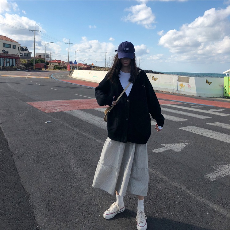 Áo Khoác Cardigan Size Lớn Thêu Họa Tiết Xinh Xắn Theo Phong Cách Hàn Quốc 2020 | BigBuy360 - bigbuy360.vn