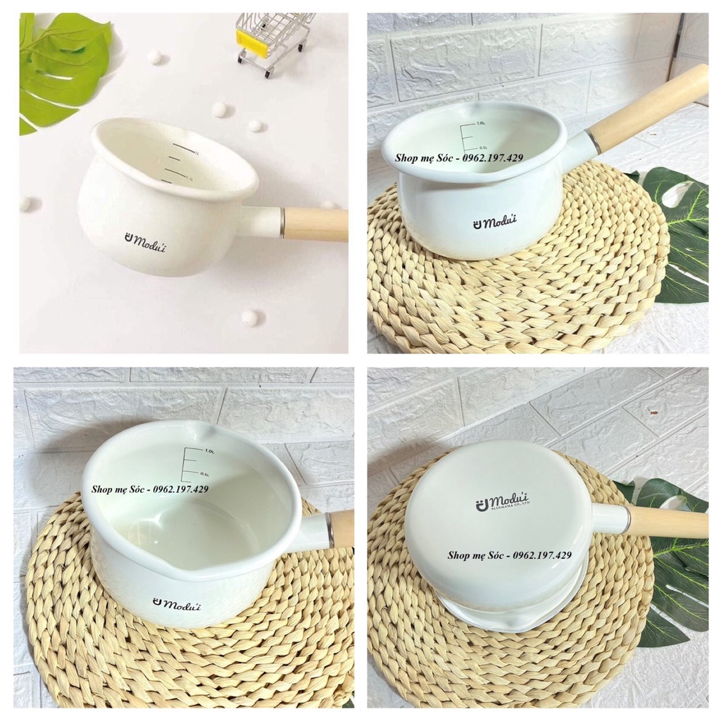 Nồi Sứ Modui - Nồi Nấu Bột Cháo Ăn Dặm Style Hàn Quốc Siêu Xinh Cho Bé