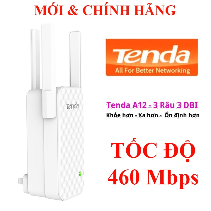 Repeater Wifi 460 Mbps Tenda A12 - 3 anten