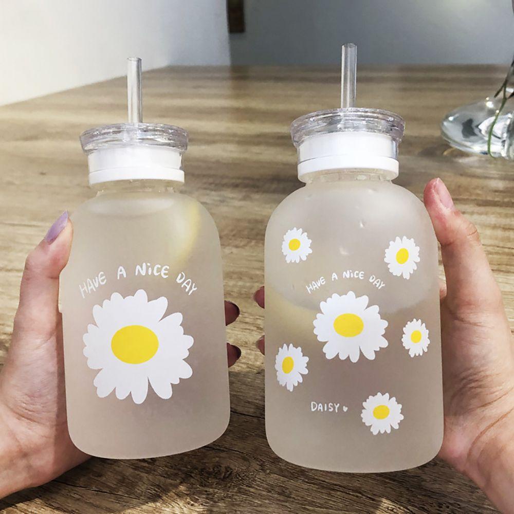 Bình Nước Thủy Tinh Có Nắp Đậy Chống Tràn Thiết Kế Sáng Tạo