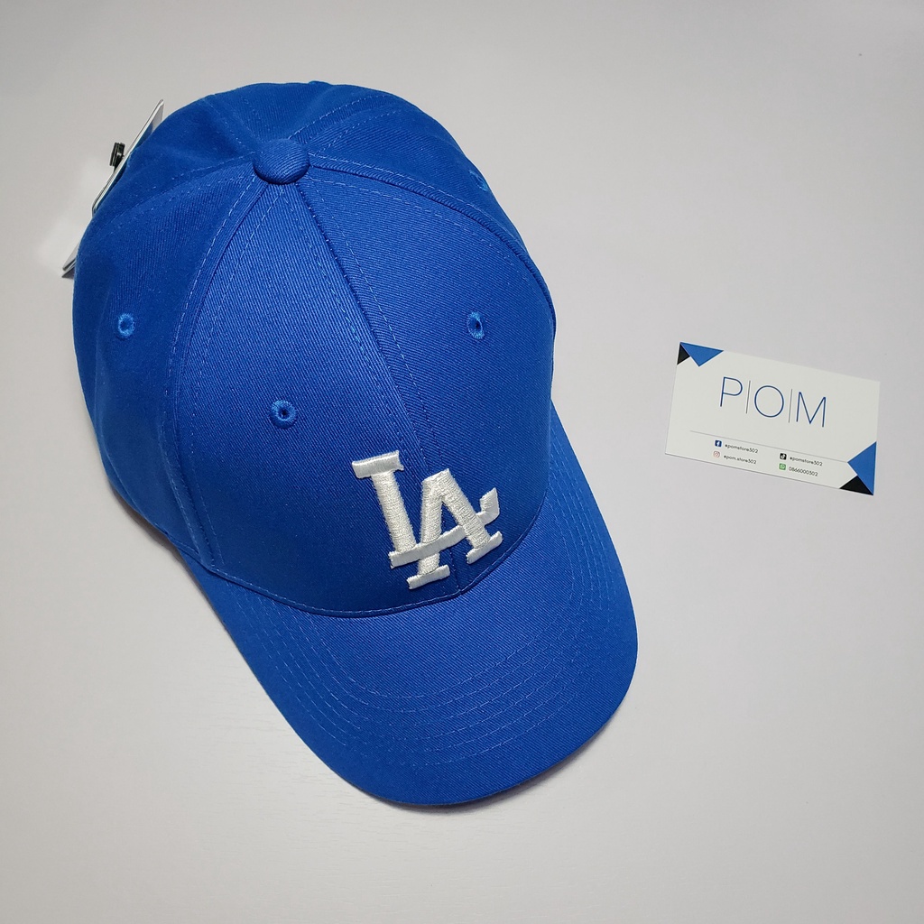 Mũ lưỡi trai M.L.B mũ LA Ball Cap Xanh Dương nón lưỡi trai LA - Pom Store