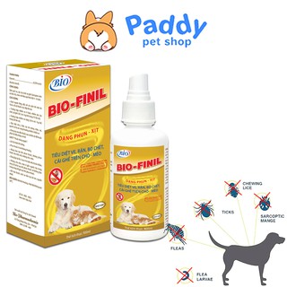 Dung Dịch Xịt Bio Finil Diệt Ve, Rận, Bọ Chét Và Cái Ghẻ Trên Chó Mèo