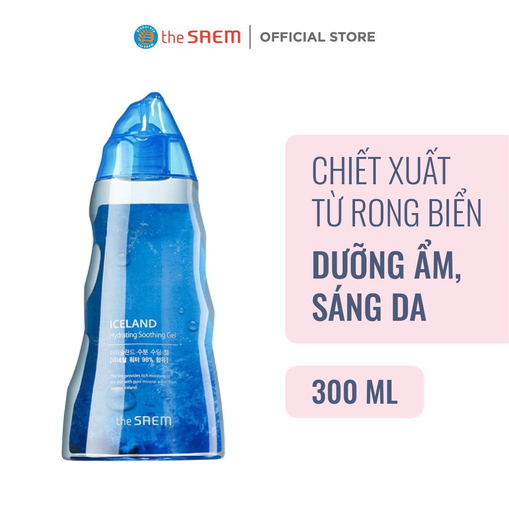 Gel Giữ Ẩm Và Dưỡng Sáng Da Chiết Xuất Từ Rong Biển The Saem Iceland Hydrating Soothing Gel 300ml