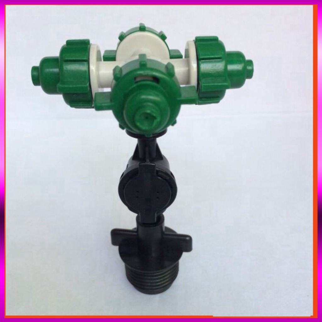 [GIÁ TỐT]  Béc phun sương 4 cửa dùng cho ống phun sương 8mm, có chống nhỏ giọt, ren nhựa 21mm (4tia)