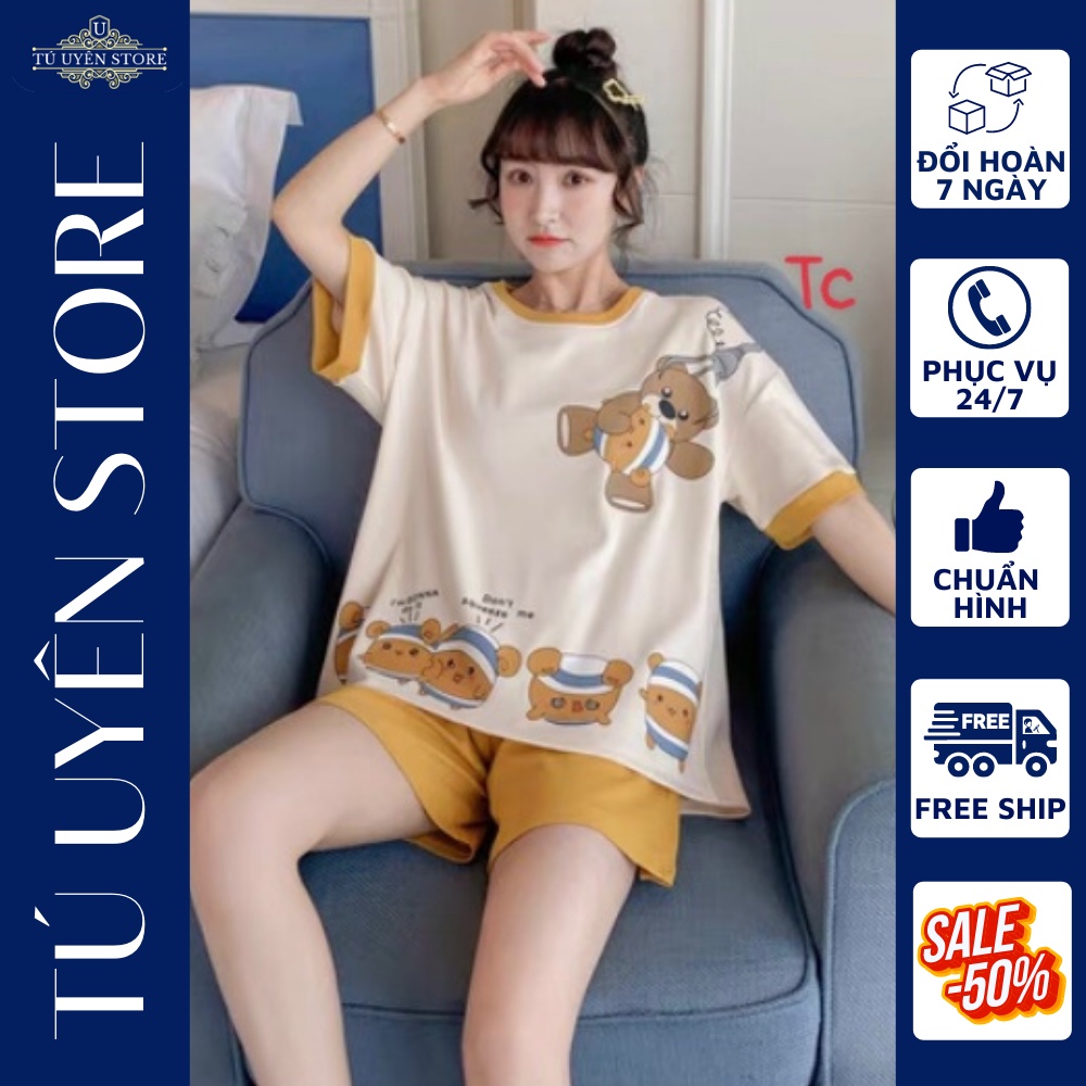 Đồ Bộ Nữ Mặc Nhà Đồ Bộ Thun Mặc Mùa Hè Tay Ngắn - Đồ bộ đùi mặc nhà dễ thương nhiều họa tiết