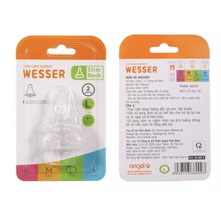 Núm cổ hẹp Wesser +, S, M, L