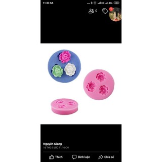 Khuôn hoa hồng silicon nhí 1cm