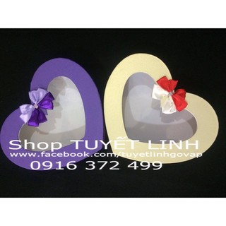Hộp quà hình tim có mặt kiếng trong dễ thương : #55k