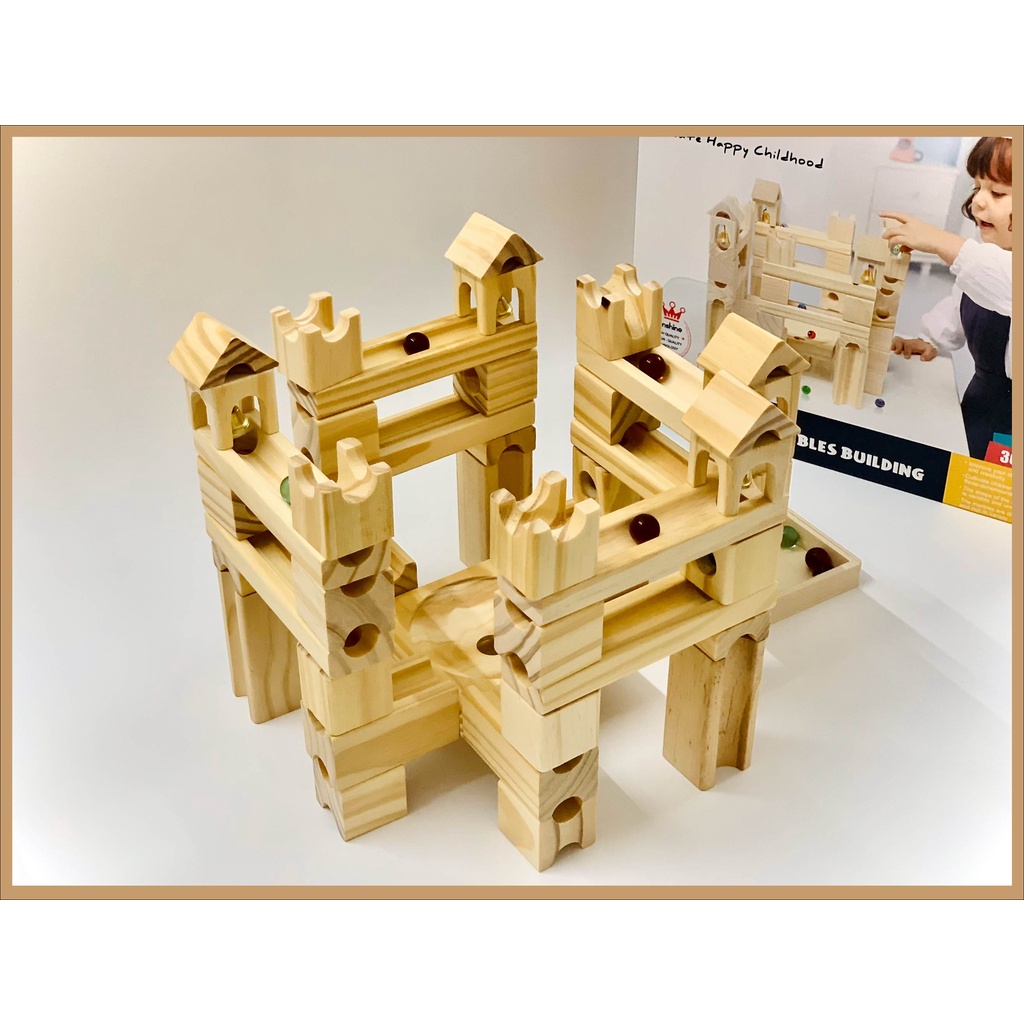 Nhà Bi Gỗ ONSHINE - Nhà Gỗ Thông Minh Xếp Hình 80 miếng