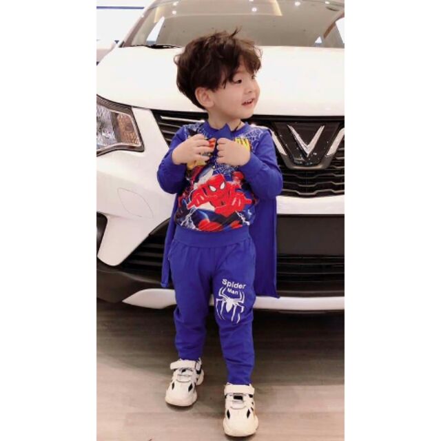 Sét bộ siêu nhân kèm áo choàng và mặt nạ bé trai 10-30kg