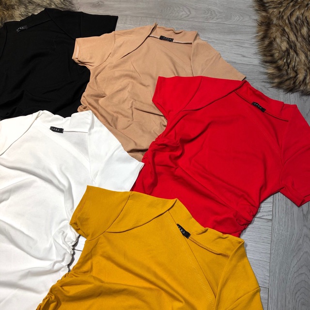 [Còn trắng] Áo kiểu bozip cổ V dúm eo | BigBuy360 - bigbuy360.vn