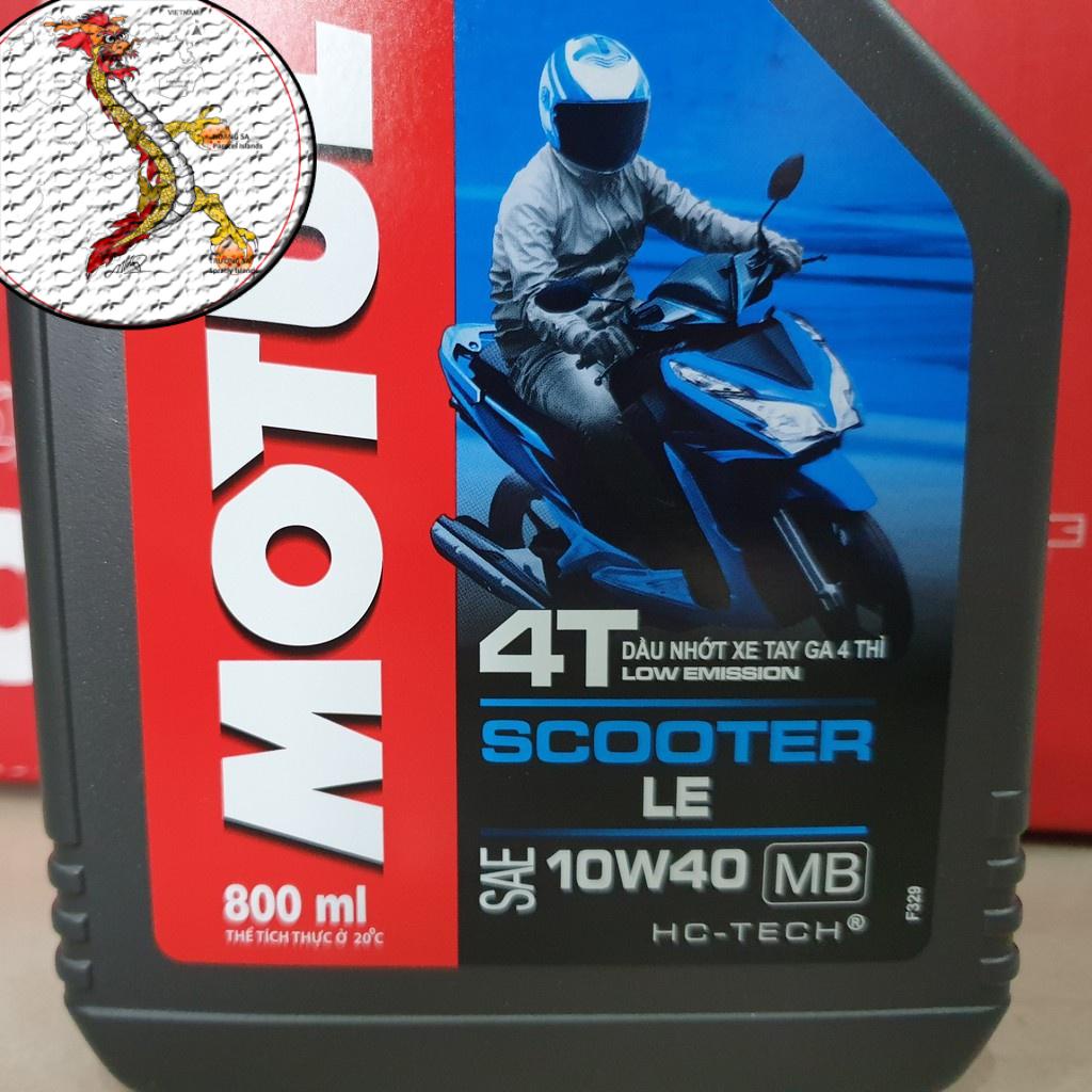 [Giá hủy diệt] NHỚT XE MÁY TAY GA MOTUL SCOOTER LE 10W40 800ml, nhớt xe ga motul 10W40 chai 800ml