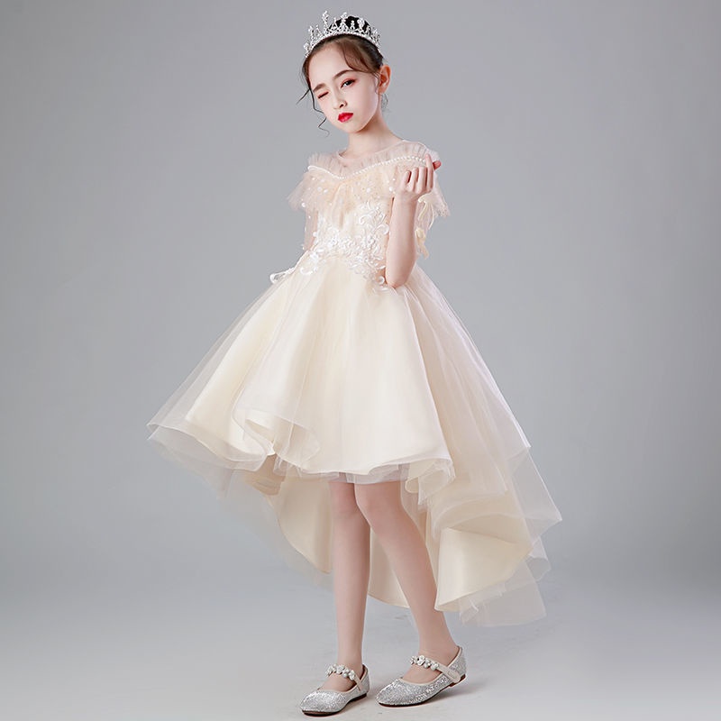 Baju gaunBaju Đầm Công Chúa Đi Biểu Diễn Piano Nhỏ Nhắn Phong Cách Phương Tây Cho Bé Gái