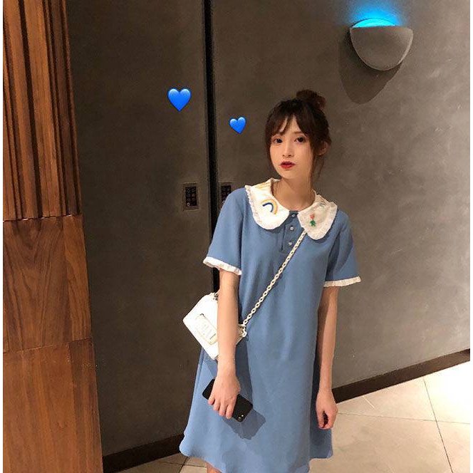 NRVP Đầm chiffon form rộng size lớn che phủ vòng bụng thời trang mùa hè cho nữ