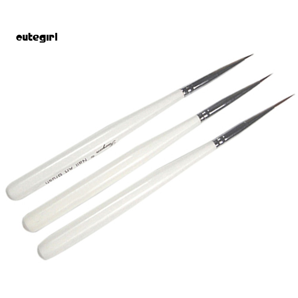 Set 3 Cọ Vẽ Trang Trí Móng Tay Nghệ Thuật Bằng Acrylic Dễ Thương