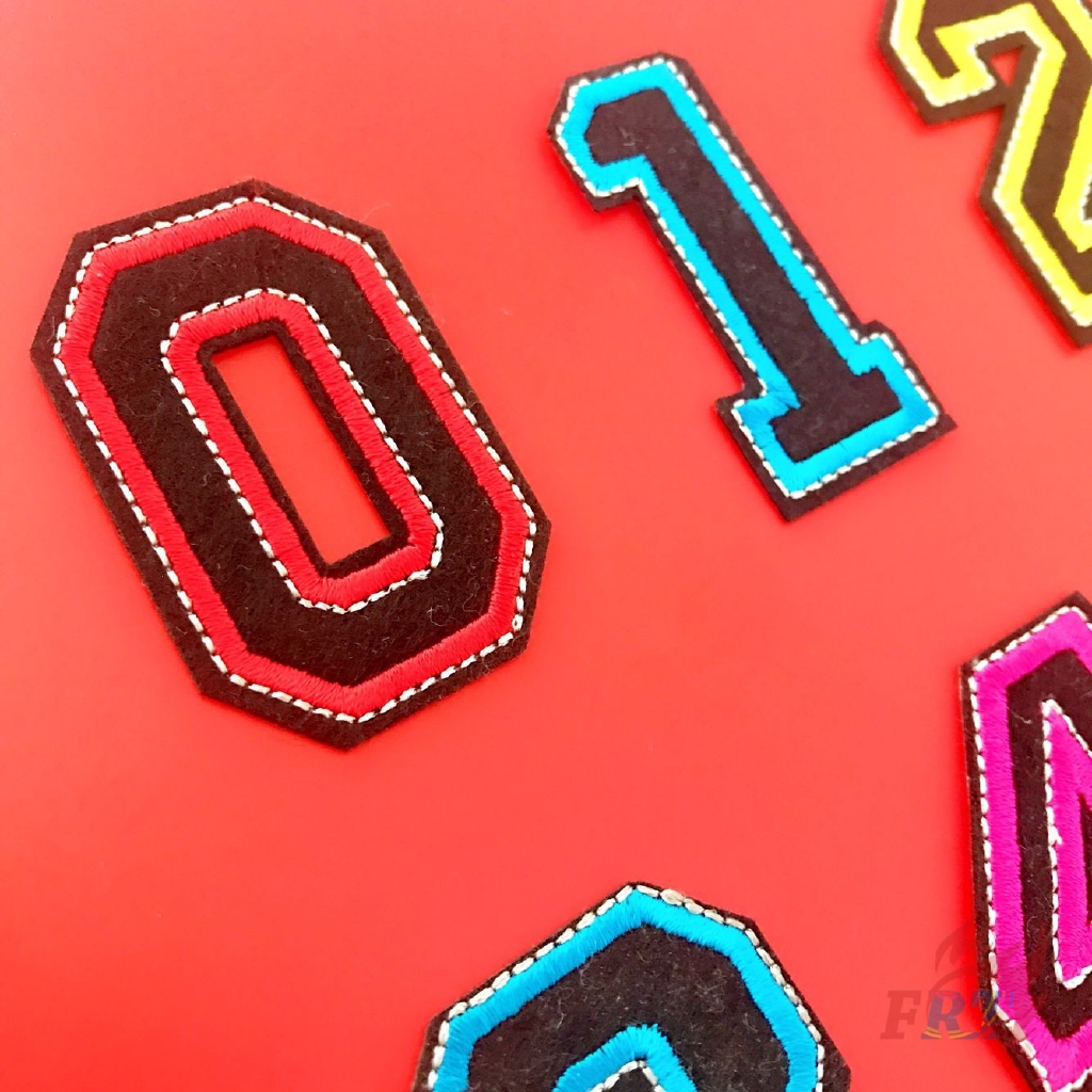 Miếng vá quần áo DIY hình dạng chữ số 0-9 nhiều màu sắc tùy chọn dành cho trang trí