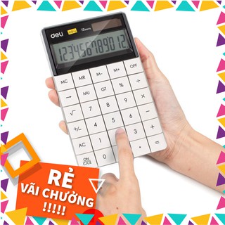 Máy tính hiện đại 12 số DELI, Xanh dương, Xanh lá, Đỏ, Trắng E1589