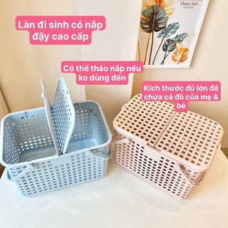 Làn đi sinh cho mẹ và bé nhật bản inochi loại giỏ xách quai giữa có nắp tiện dụng đựng quần áo