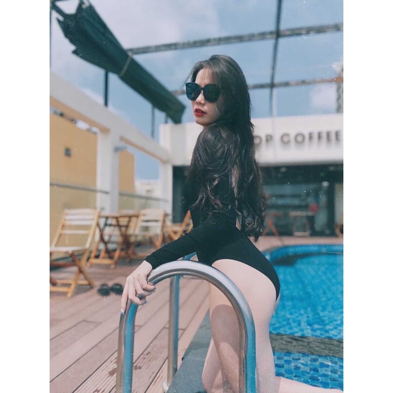 Bodysuit hở lưng cột dây tay dài | BigBuy360 - bigbuy360.vn