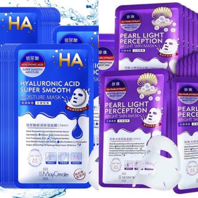 [Chính Hãng] Hộp 20 Miếng Mặt Nạ HA MayCreate Cấp Ẩm Sáng Da - Luxy Cosmetics