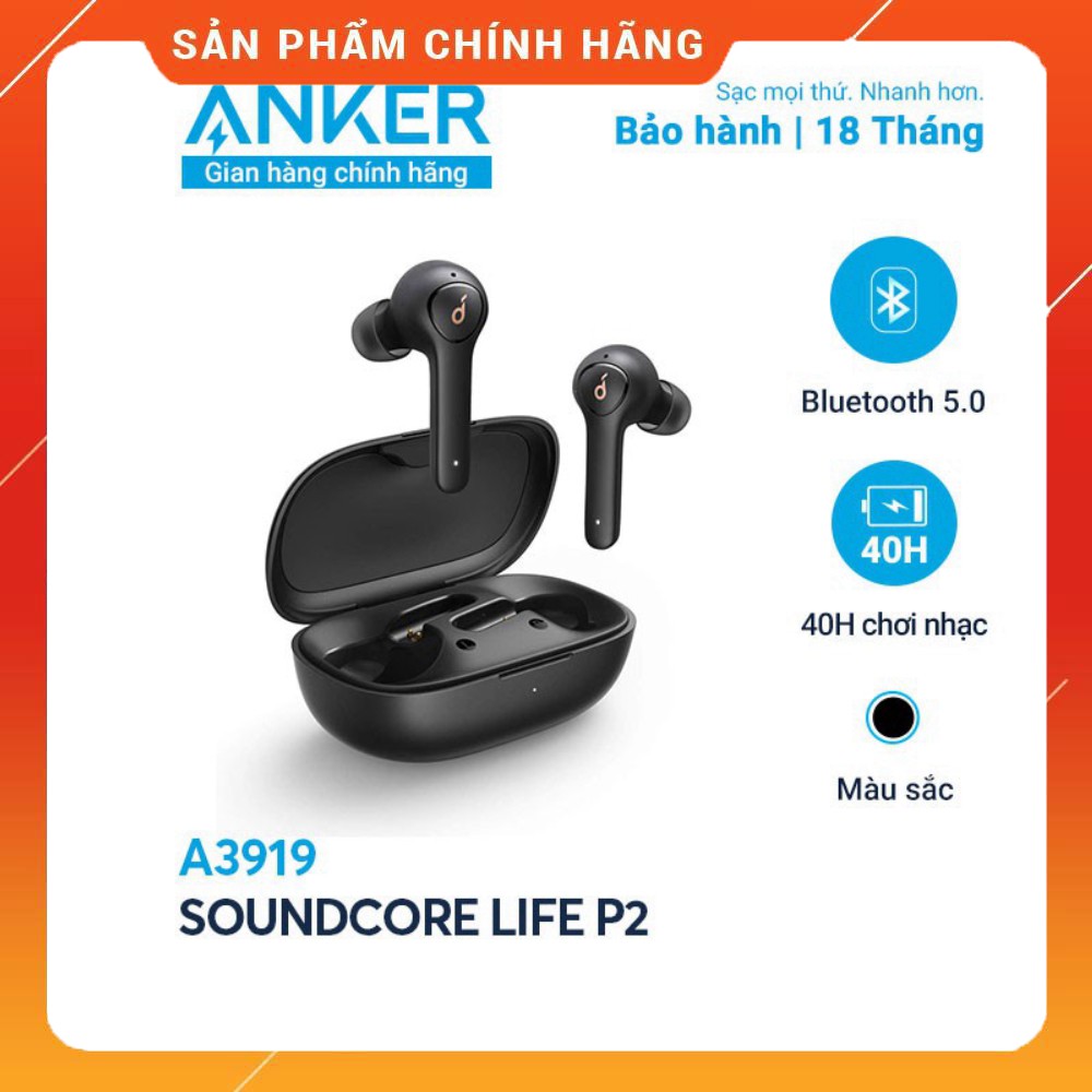 Tai nghe Bluetooth True Wireless Anker SoundCore Life P2 A3919 - Đen
