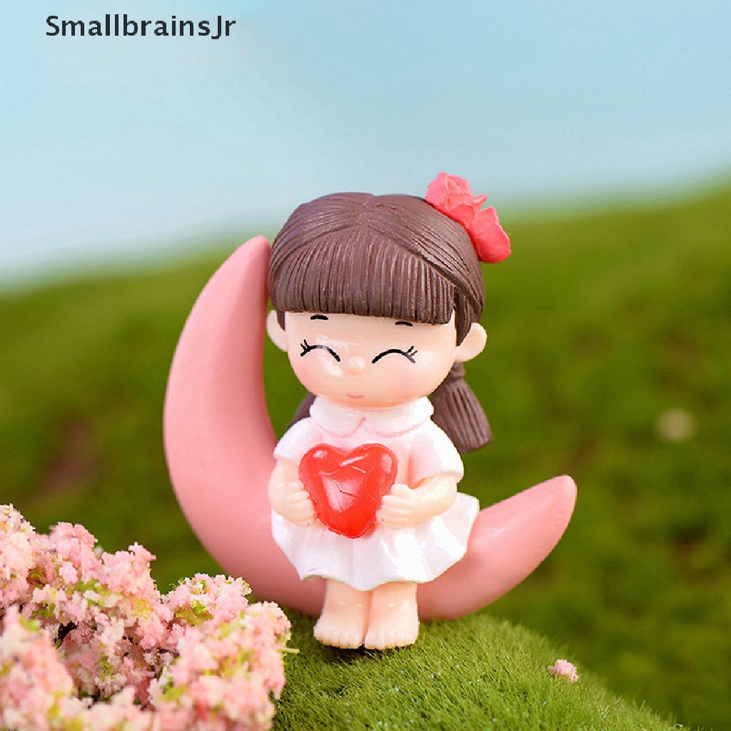 Mô Hình Cặp Đôi Mặt Trăng Bằng Nhựa Resin Dùng Trang Trí Tiểu Cảnh