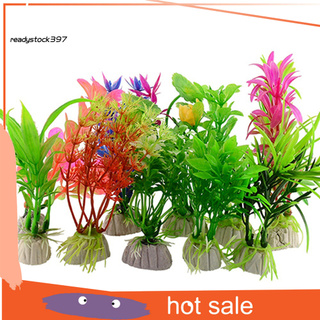 Set 10 cây cỏ giả trang trí bể cá