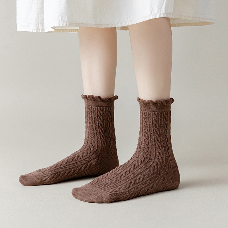 Vớ Thu Đông Màu Trơn Dễ Thương Phong Cách Lolita Nhật Bản