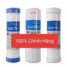 Bộ 3 Quả Lọc Nước Chính Hãng KAROFI Lõi số 1,2,3