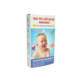combo 10 hộp gạc rơ lưỡi em bé Hanomed
