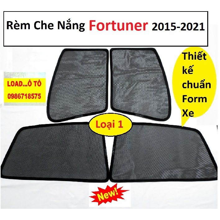 Rèm Che Nắng Nam Châm Toyota Fortuner 2015-2022 Load Ô Tô Cao Cấp