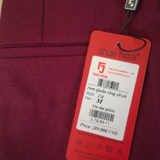 Quần Tây 9 tấc Thái Hòa đỏ đô 2-79-63