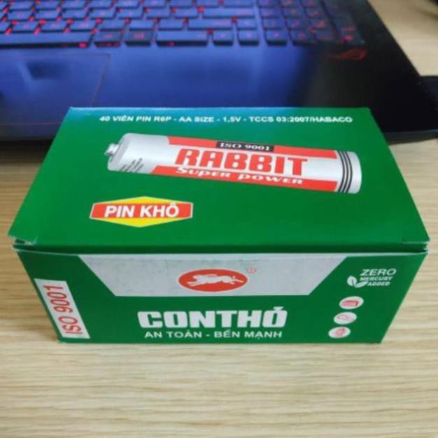 1 Vỉ- 4 Viên Pin Tiểu Lớn 2 AA Rabit PIN CON THỎ PIN ĐỒ CHƠI