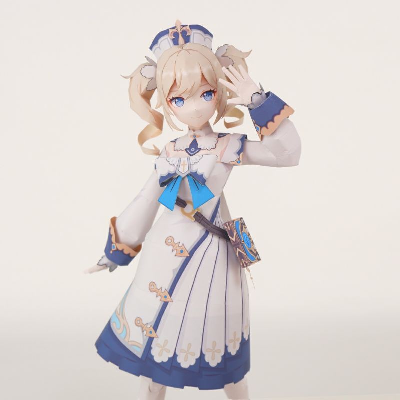 Mô hình giấy anime girl Anime Game  Barbara