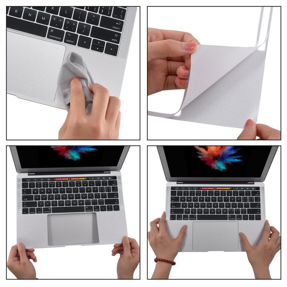 Miếng dán kê tay + Tracpad Macbook JRC - Silver đủ Size