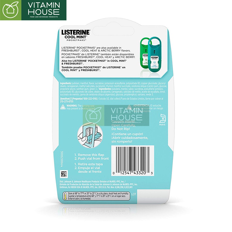 Vỉ 3 Hộp Miếng ngậm thơm miệng Listerine