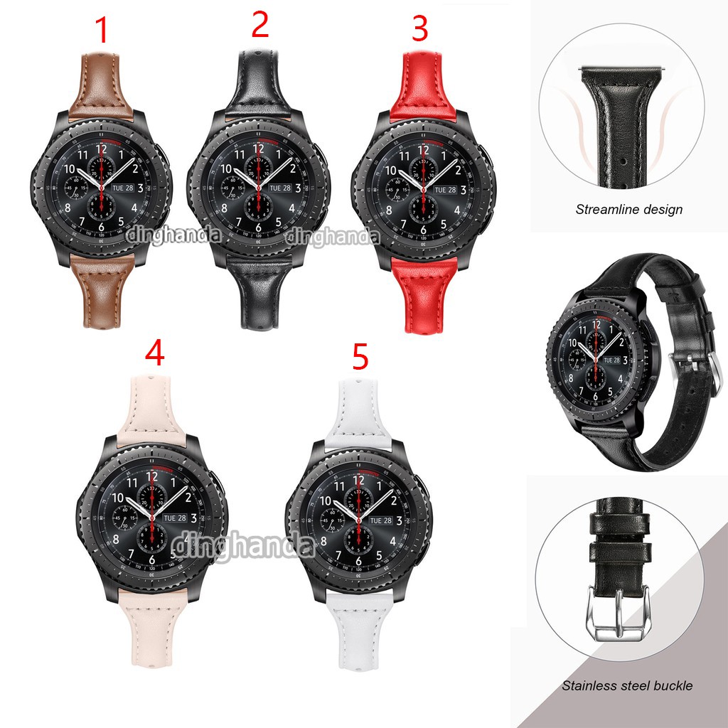 Slim Leather Band Strap for Samsung Gear S3 Frontier S3 Classic