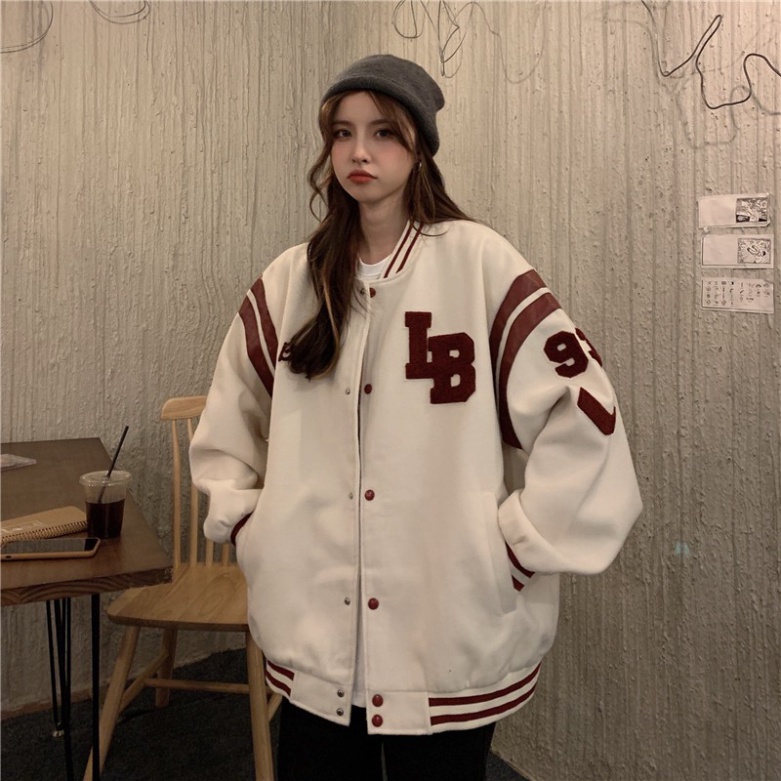 Áo khoác bomber nữ form rộng unisex  áo bomber nam form rộng mặc nhà đi chơi đi học thời trang ulzzang hàn quốc - Hàng n
