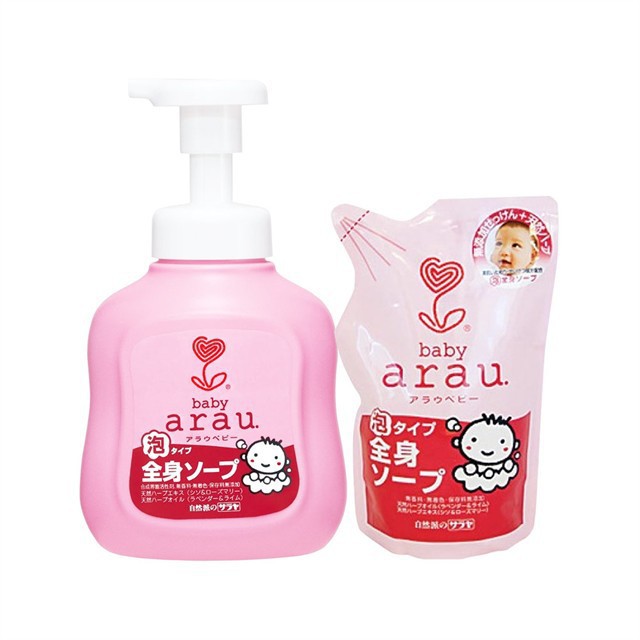 Sữa tắm gội Arau baby cho bé chiết xuất thảo mộc chai 450ml/túi 400ml