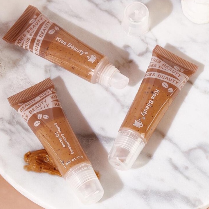 [Hàng mới về] Gel tẩy da chết môi chiết xuất cà phê cấp ẩm không làm khô môi