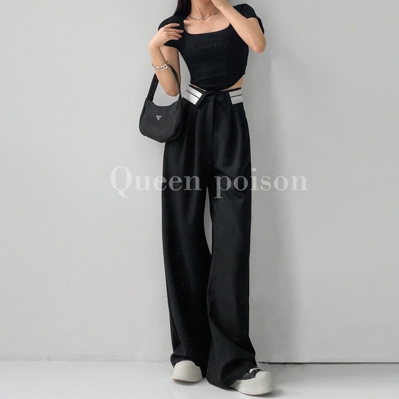 Quần ống rộng Phong Cách Retro Thời Trang Mùa Hè Dành Cho Nữ