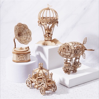 Mô hình gỗ 3D Lắp ráp Máy hát Robotime Gramophone TG408