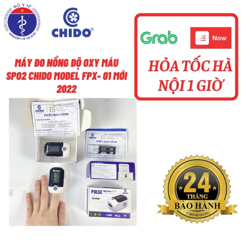 [Bảo hành 24 tháng CHIDO] Máy đo nồng độ oxi trong máu, máy đo spo2 model FPX- 01 kẹp ngón đo chính xác, đo nhịp tim