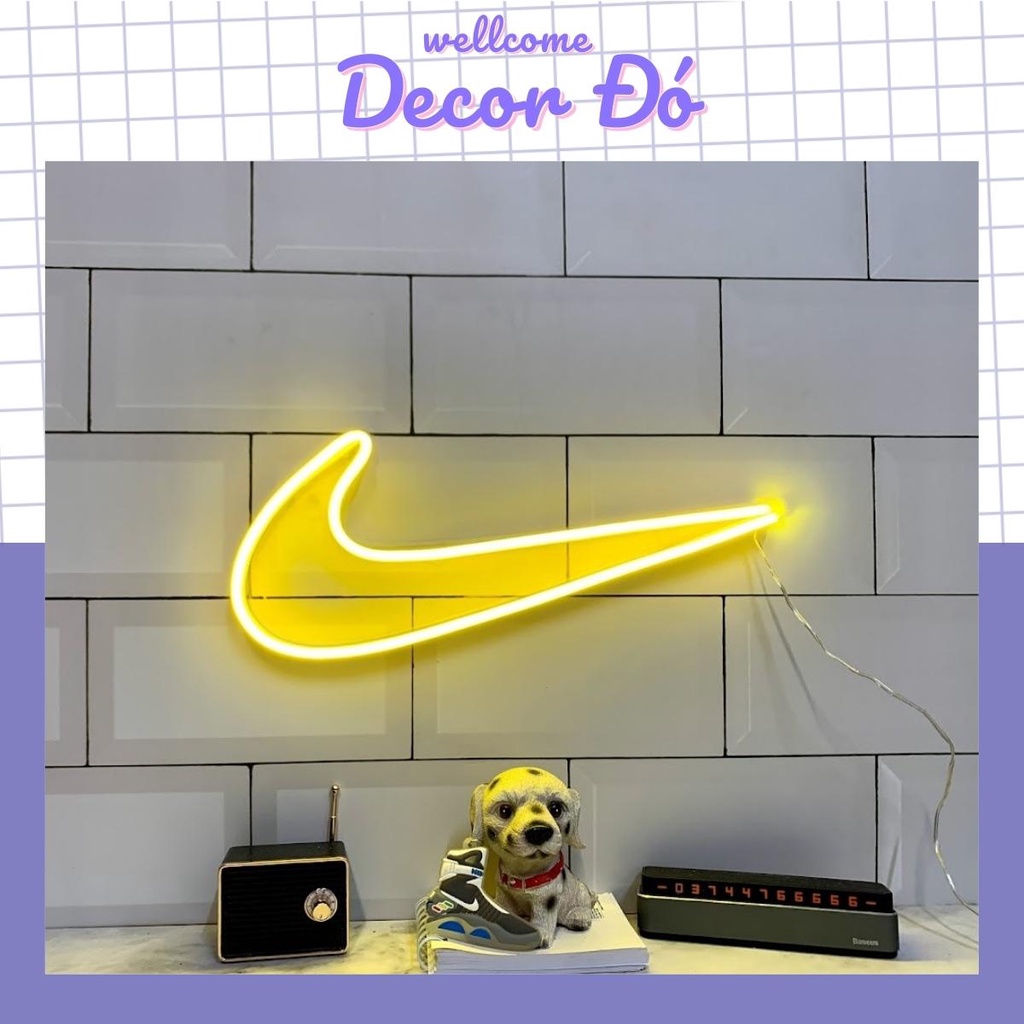 Đèn NeonSign Hình Nike | Kích Thước 35x14cm | Quà Tặng Trang Trí Cực Chất , Siêu Sáng & Tiết Kiệm Điện Với Led 12v |